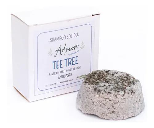 Shampoo Solido Teetree Anticaspa Artesanal, Natural Y Vegano
