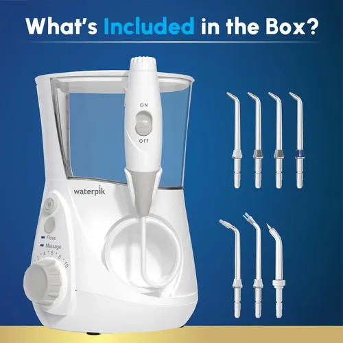 Hilo Dental Eléctrico Waterpik Wp-660, 10 Modos, Blanco Blanco