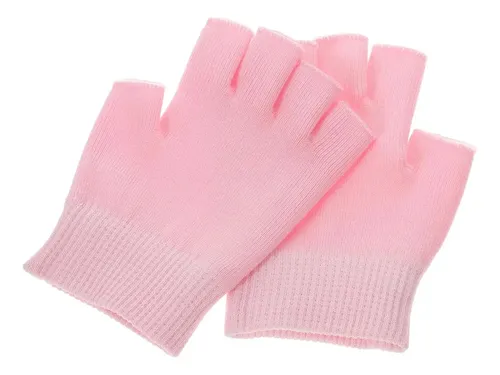 Guantes Hidratantes Rosa Sin Dedos Algodón Reutilizables