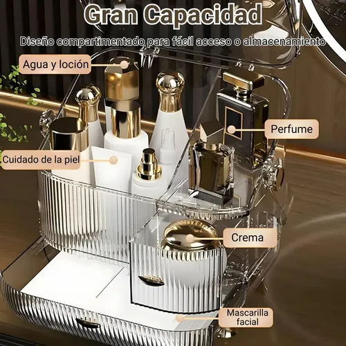 Porta Cosméticos Cápsula Organizador Maquillaje Luxury Transparente