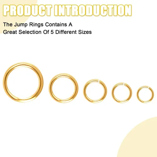 Kit De Anillos De Salto Dorados De 1200 Peniques Con Alicate