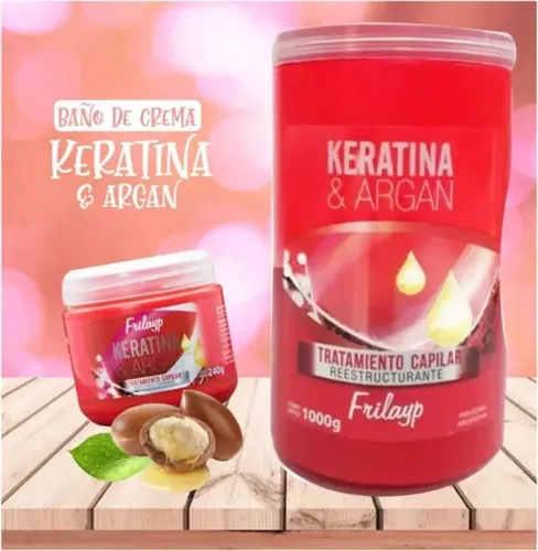 Frilayp Baño Capilar Tratamiento Keratina Y Argan 1kg X6un