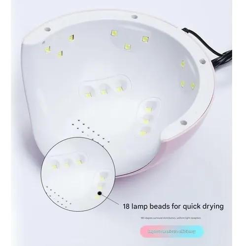 Lámpara De Uñas Uv Led Sun19 72w Rosa, Secador Profesional