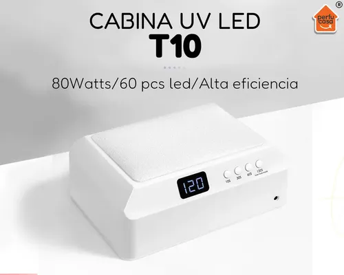 Cabina 2 en 1 Lámpara UV LED 80W + linterna led con soporte Manicura Pedicura con Temporizador
