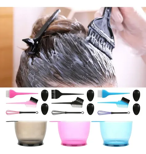 Kit 5 Piezas: Brochas, Bol Y Aplicador Para Teñir Cabello