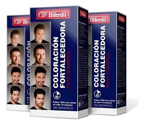 Biferdil Coloración Tintura Fortalecedora Cubre Canas Hombre