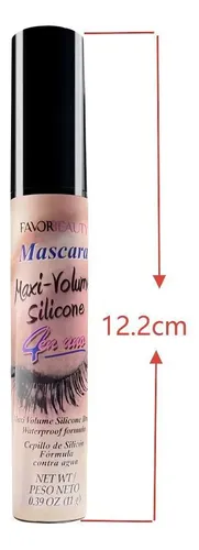 Rímel Negro Con Cepillo De Silicona 4 En 1, Rímel Grueso,