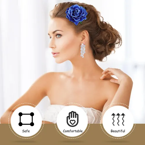 Pinza Para El Pelo Con Forma De Rosa Para Mujer, Broche Flor