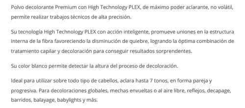 White Power Plex X500g-polvo Decolorante Con High Technology