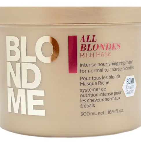 Schwarzkopf Blondme Mascara Reparadora Cabellos Rubios 500ml