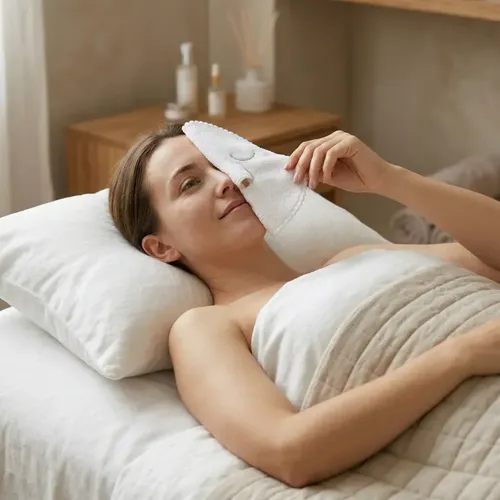 Mascarilla De Toalla Facial Reutilizable P/ Compresa Facial