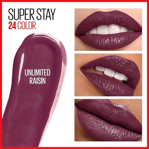 Labial Maybelline Superstay 24 Color 050 Unlimited Raisin
