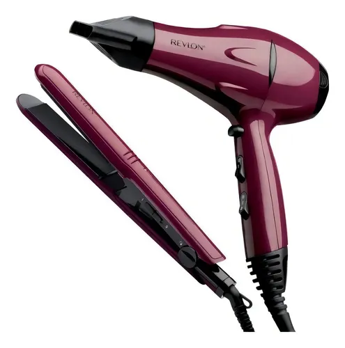 Secador Y Planchita De Pelo Combo Revlon Essentials