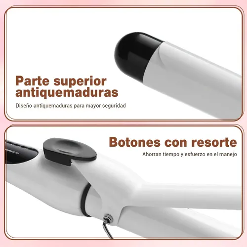 Tenaza Rizadora De Cabello De Cerámica De 25mm Pantalla