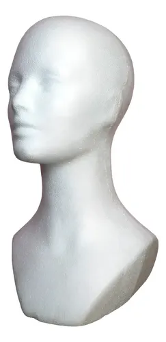 Cabeza Maniqui Telgopor Mujer Cuello Torzo Peluca Soporte