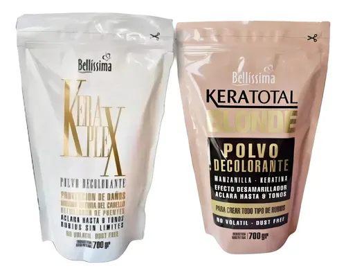 Kit Polvo Decolorante Bellisima Blonde Keraplex X2 Tono