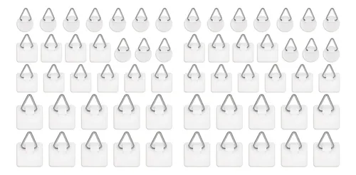 Paquete De 60 Ganchos Adhesivos Para Colgar Fotos