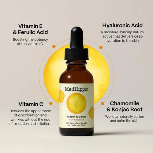 Suero Facial Mad Hippie Vitamina C Iluminador De Piel 30 Ml