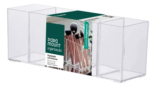 Organizador Brochas Maquillaje Gafas Acrílico 5 Divisiones