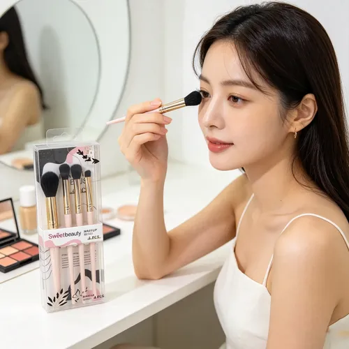 Set Brochas Maquillaje 4 Piezas Sweet Beauty Profesional
