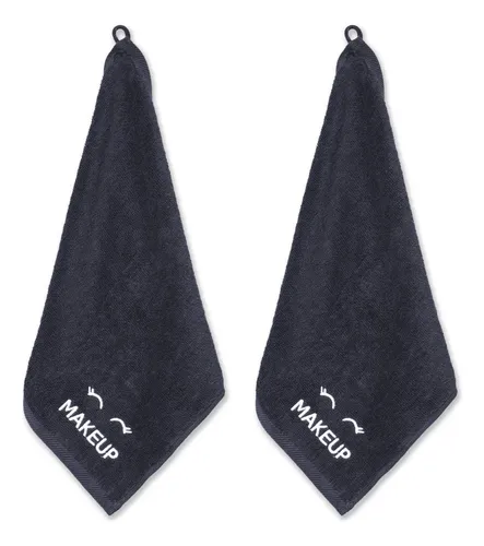 Toallas De Maquillaje Blancas, Clásicas, Negras, Lujosas, De