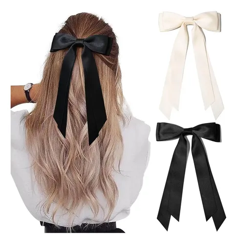 Juego De 2 Pinzas Para El Pelo Con Lazo De Satén Sedoso
