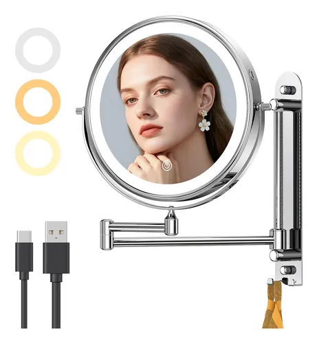 Espejo De Maquillaje Gospire De 9  Para Pared Con Aumento 10