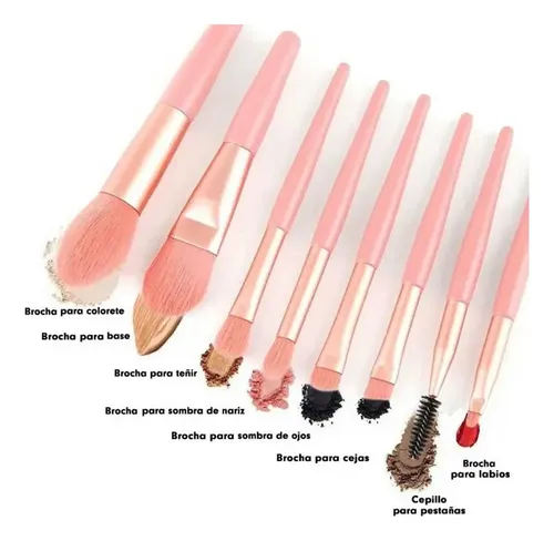Set De 32 Brochas De Maquillaje Mini Portátiles En 4 Colores