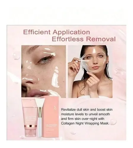 Mascarilla Facial Colágeno Noche 75ml X2 Piezas Todo Tipo De Piel