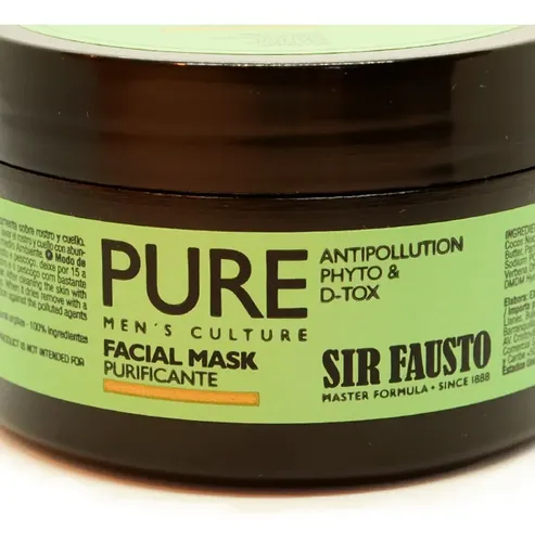 Sir Fausto Pure Máscara Facial Purificante Detox Barba Local
