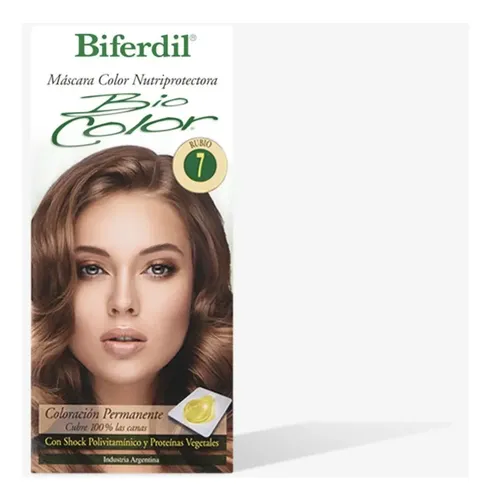 Tintura Biferdil Biocolor Mascara Nutriprotectora Nº7 Tono Nº7 Rubio