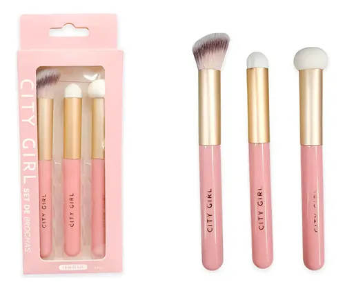 Set Kit De Brochas X 3 Make Up Maquillaje