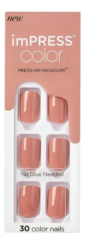 Uñas Press On – Kiss Impress Color Caramel
