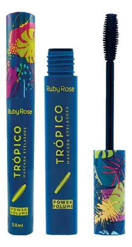 Mascara para pestañas power volume trópico Ruby Rose HB-8309 color negro