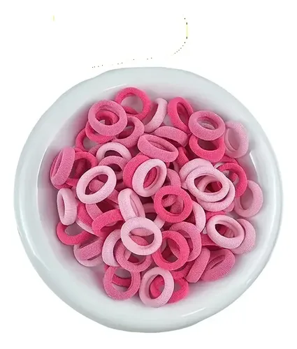 ~ Set De 100 Ligas De Cabello Suaves Y Toallas For Coleta ·