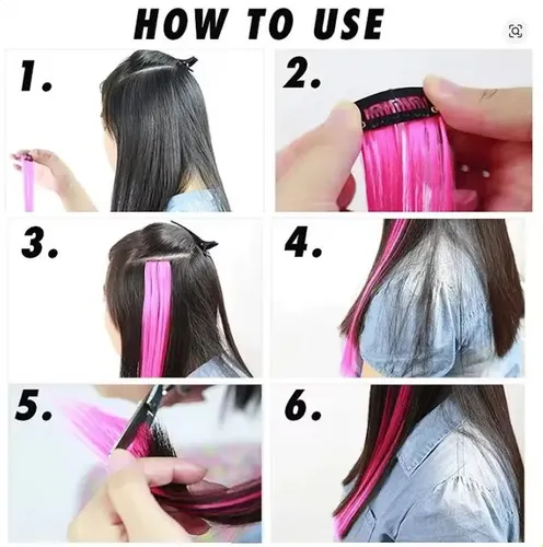 Extensión De Pinza Para Cabello Liso Color Highlight