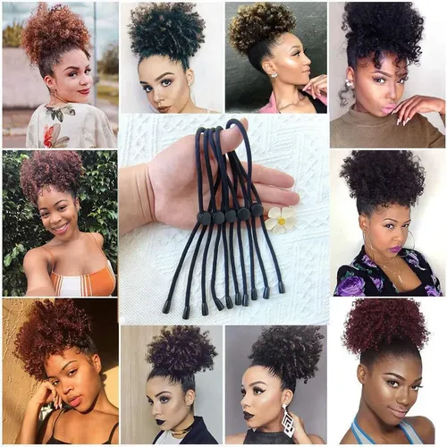 Cintas Para El Pelo Largas, Ajustables, Con Forma De Cola De Negro