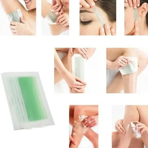 50x Tiras De Cera Fría Doble Cara Para Todo El Cuerpo