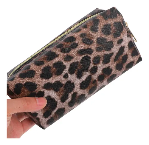 Bolso Organizador De Maquillaje Estampado Leopardo