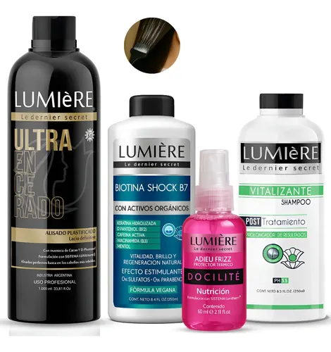 X4 Alisado Encerado + Biotina Shock B7+ Sh Nutre + Antifrizz