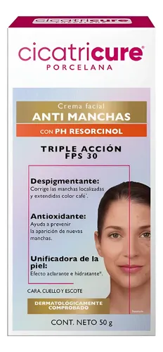 Cicatricure Porcelana Crema Anti Manchas Ph Resorcinol X50g
