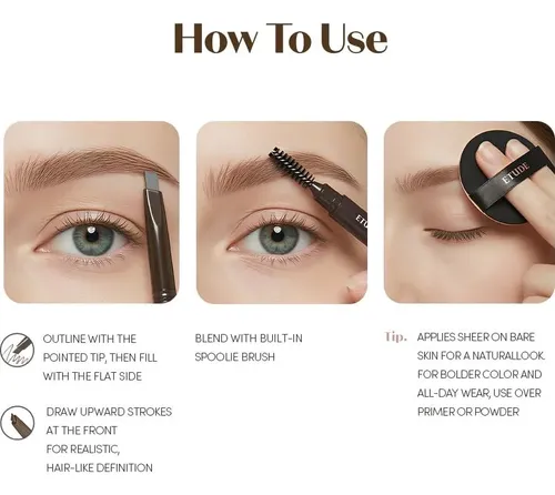 Etude Lápiz Cejas Pro Marrón Oscuro 0.01 Onzas