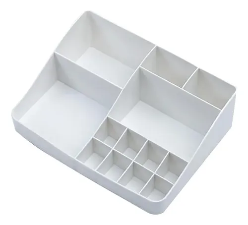 Organizador De Cosméticos Caja De Almacenamiento De Blanco