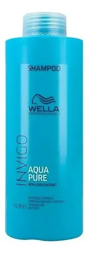 Shampoo Wella Aqua Purê Invigo en botella de 1L por 1 unidad