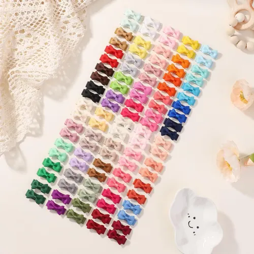 Hair Clips Yoyokid 100pcs Grosgrain Ribbon 3.1 Cm Bow