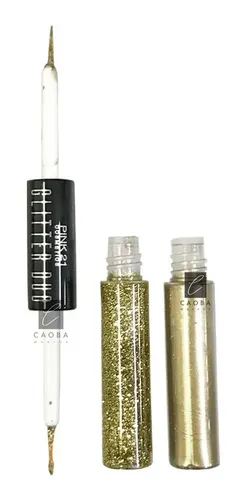 Delineador Color Glitter Duo Pink21 Original Caobamakeup