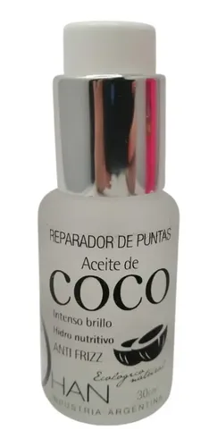 Reparador De Puntas Aceite Coco Anti Frizz Brillo Han 30ml
