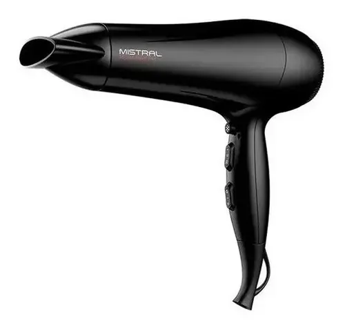 Secador De Pelo Gama Italy Mistral Tourmaline Ion 2200w Frio Color Negro