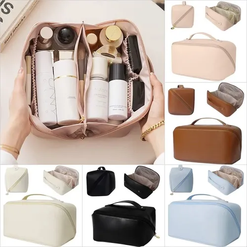 Neceser De Maquillaje Grande Con Apertura Plana