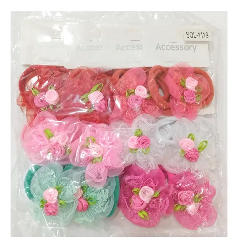 Pack X 36 Colitas De Pelo Nenas Colores Surtidos